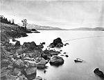 The eastern shoreline of Yellowstone Lake (1878)
