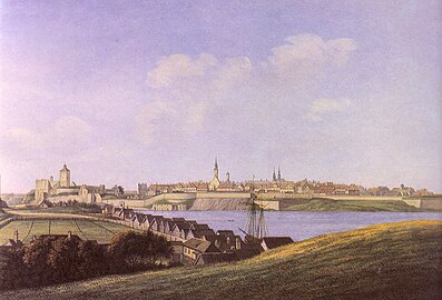 Анонимный художник. Панорама Нарвы в середине XVIII века