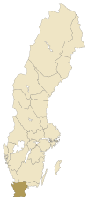 Расположение провинции Сконе в Швеции
