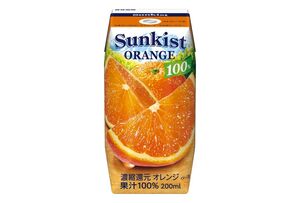森永乳業の「サンキスト100%オレンジ」。6月半ばに販売休止になる見通しだ=同社提供