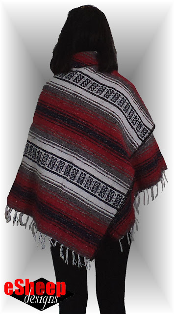 No Sew Blanket Poncho by eSheep Designs