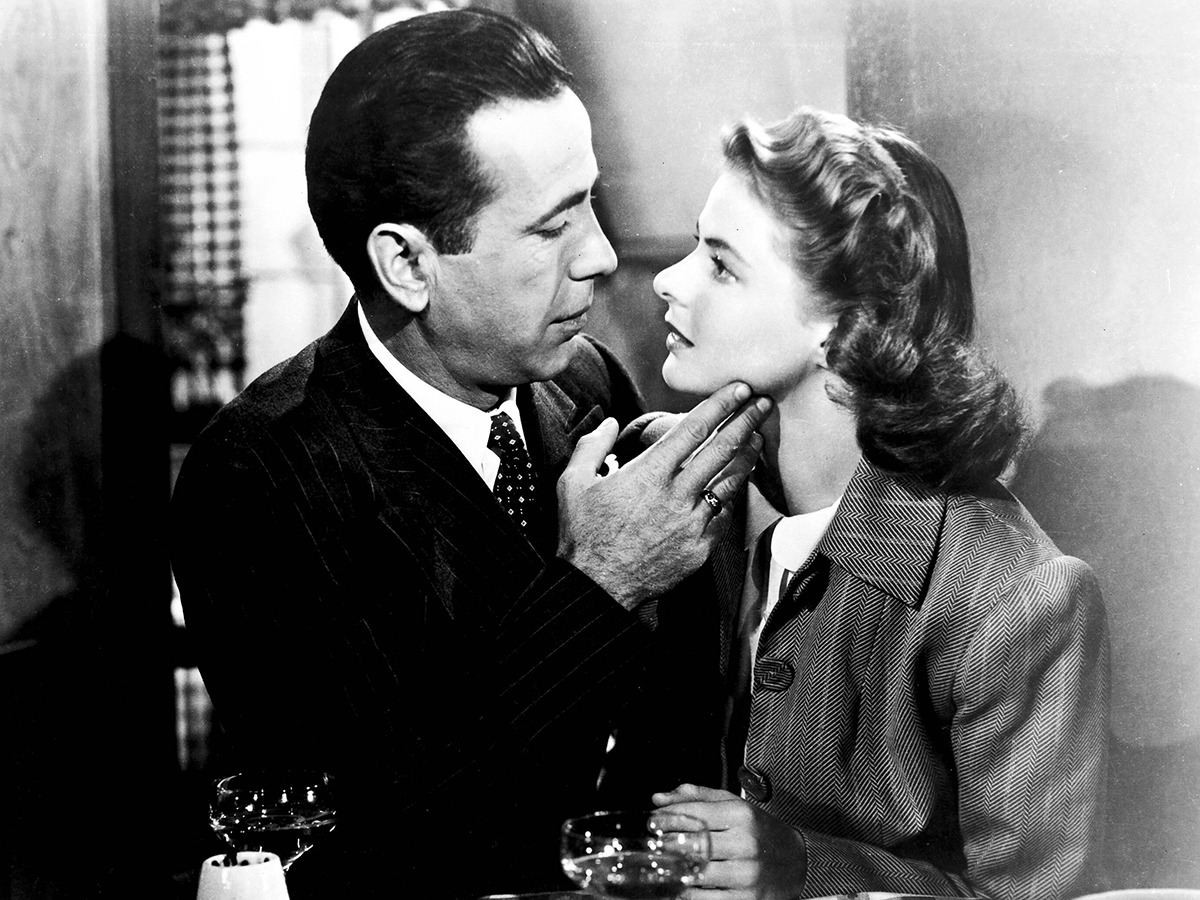 Humphrey Bogart and Ingrid Bergman in CASABLANCA (‘42)