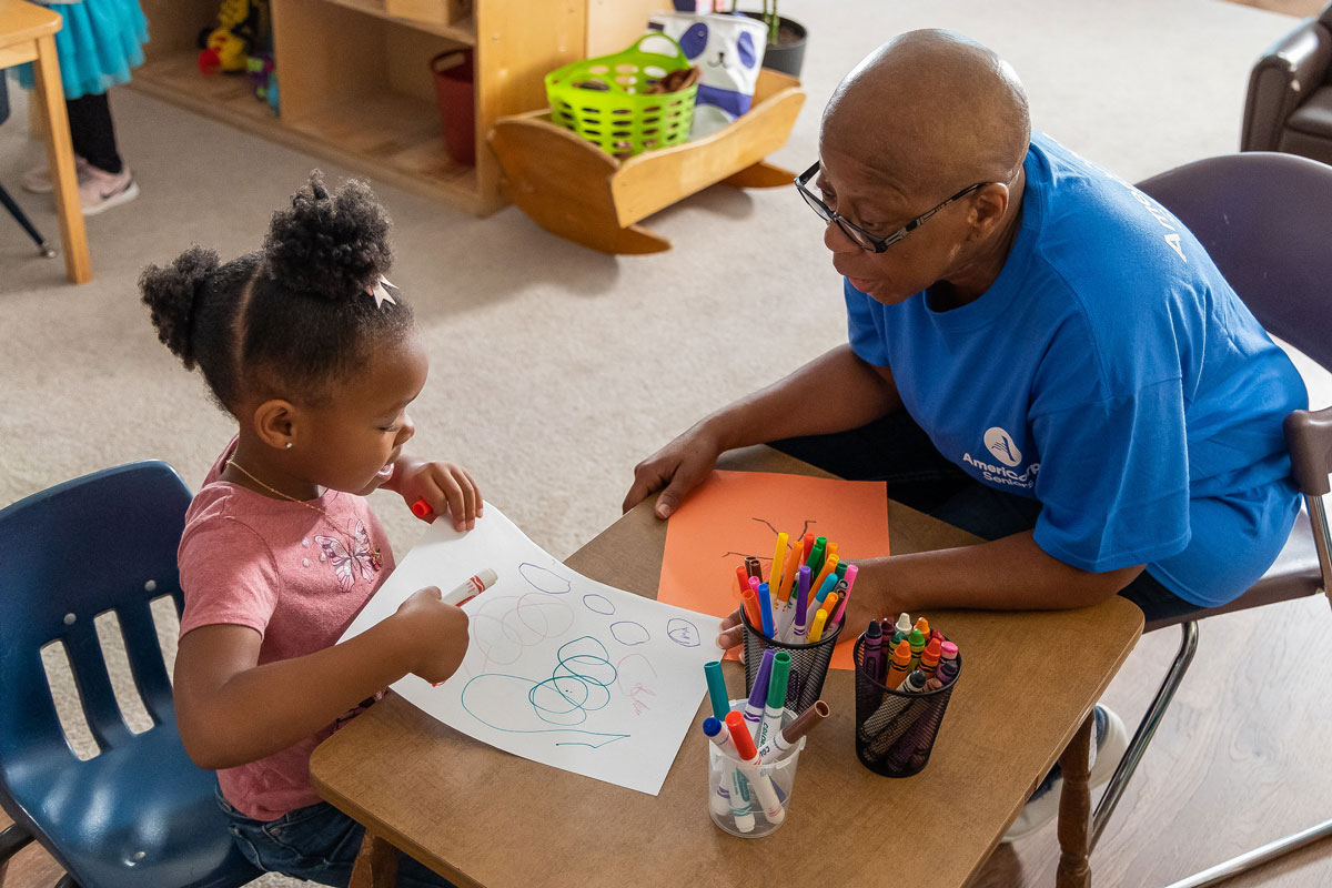 AmeriCorps Seniors Foster Grandparent volunteer