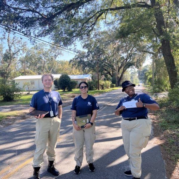 Members serving with AmeriCorps NCCC's FEMA corps