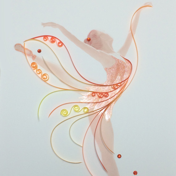 Deb Booth quilled paper tiny dancer