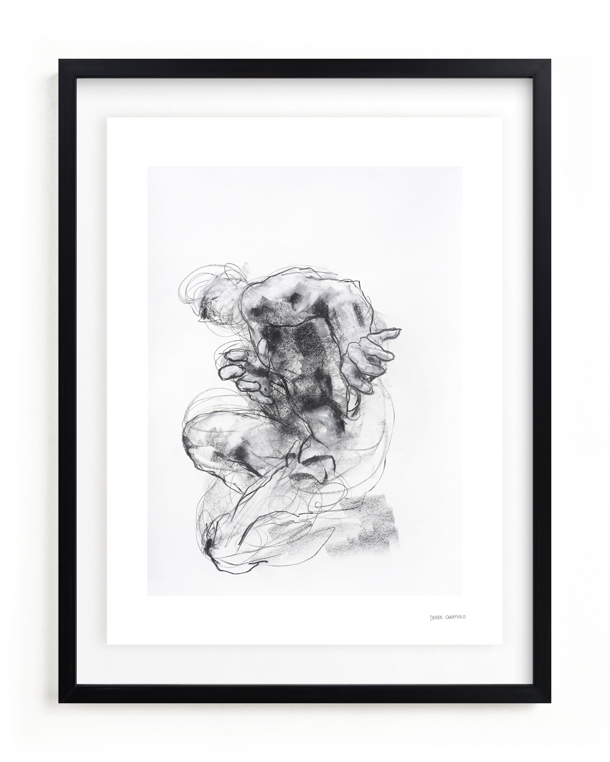 Drawing 538 - Crouching Figure Art Print