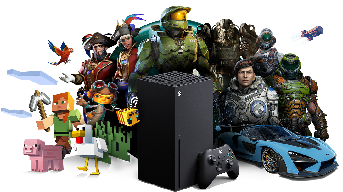 Xbox All Access, Xbox Series X with Xbox game characters