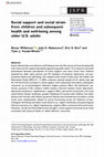 Research paper thumbnail of Social support and social strain from children and subsequent health and well-being among older U.S. adults