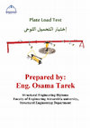 Research paper thumbnail of Plate load test Eng Osama Tarek