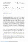 Research paper thumbnail of Legal Pluralism from History to Theory and Back: Otto von Gierke, Santi Romano, and Francesco Calasso on Medieval Institutions