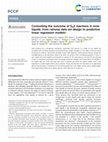 Research paper thumbnail of Controlling the outcome of SN2 reactions in ionic liquids: from rational data set design to predictive linear regression models