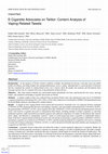 Research paper thumbnail of Vape proponent behavior on Twitter: A content analysis of vaping related tweets (Preprint)