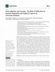 Research paper thumbnail of Food Addiction and Grazing-The Role of Difficulties in Emotion Regulation and Negative Urgency in University Students