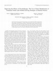 Research paper thumbnail of Improving the effects of psychotherapy: The use of early identification of treatment and problem-solving strategies in routine practice