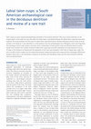 Research paper thumbnail of Labial talon cusps: a South American archaeological case in the deciduous dentition and review of a rare trait