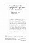 Research paper thumbnail of An analysis of therapist treatment effects: Toward providing feedback to individual therapists on their clients' psychotherapy outcome