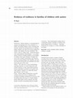 Research paper thumbnail of Evidence of resilience in families of children with autism