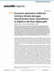 Research paper thumbnail of Economic estimation of Bitcoin mining’s climate damages demonstrates closer resemblance to digital crude than digital gold