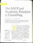 Research paper thumbnail of McGowan and Holt, “The AAUP and Academic Freedom at Grambling.” Academe 110, no. 2 (2024): 36-45.