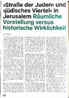 Research paper thumbnail of ›Straße der Juden‹ und ›jüdisches Viertel‹ in Jerusalem Räumliche Vorstellung versus historische Wirklichkeit