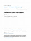 Research paper thumbnail of The Multidimensional Emotional Empathy Scale (MDEES)