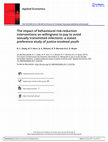 Research paper thumbnail of The impact of behavioural risk-reduction interventions on willingness to pay to avoid sexually transmitted infections: a stated preference study of justice-involved youth