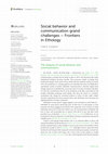 Research paper thumbnail of Social behavior and communication grand challenges – Frontiers in Ethology