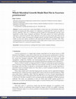 Research paper thumbnail of Which Microbial Growth Model Best Fits to <em>Fusarium graminearum</em>?