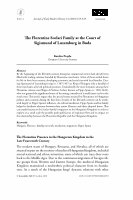 Research paper thumbnail of The Florentine Scolari Family at the Court of Sigismund of Luxemburg in Buda