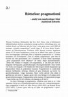 Research paper thumbnail of Róttækur Pragmatismi – andóf sem nauðsynlegur hluti frjálslynds lýðræðis