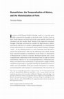 Research paper thumbnail of "Romanticism, the Temporalization of History, and the Historicization of Form", Modern Language Quarterly, 74 (2013), 363–89