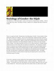 Research paper thumbnail of Sociology of Gender- the hijab