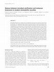 Research paper thumbnail of Balance between microbial calcification and metazoan bioerosion in modern stromatolitic oncolites