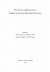 Research paper thumbnail of Forms and Functions: Studies in Ancient Egyptian Grammar