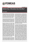 Research paper thumbnail of Burkina Faso: A Revolution Out of the Blue?