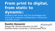 Research paper thumbnail of From print to digital, from static to dynamic: enabling EAP tutors with the knowledge and training to integrate collaborative, interactive activities online