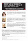 Research paper thumbnail of Presencia de las universidades españolas en las redes sociales digitales científicas: caso de los estudios de comunicación