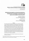 Research paper thumbnail of (with M. Visser) Affordances perspective and grammaticalization – incorporation of language, environment and users in the model of semantic paths. Studies in Second Language Learning and Teaching 5/4:663-698.