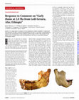 Research paper thumbnail of PALEOANTHROPOLOGY. Response to Comment on "Early Homo at 2.8 Ma from Ledi-Geraru, Afar, Ethiopia