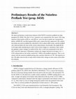 Research paper thumbnail of Preliminary Results of the Noiseless Preflash Test (prop. 8450)