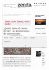 Research paper thumbnail of ¿Quién teme al canon feroz?: Las limitaciones de un concepto. [Versión ampliada]