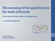 Research paper thumbnail of 2013.04.09	“The meaning of the qatal form in the book of Genesis – from empirical observations to a holistic map”. Talk at the seminar series Oberseminar at the Department of Ancient Languages at Stellenbosch University (South Africa).