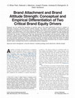 Brand Attachment and Brand Attitude Strength: Conceptual and Empirical Differentiation of Two Critical Brand Equity Drivers Cover Page