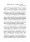 Research paper thumbnail of ¿Hay pensamiento tecnológico? Filosofía