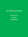 Research paper thumbnail of Lectures on Poetry: Cowper and Wordsworth [VIDEO]