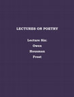 Research paper thumbnail of Lectures on Poetry: Owen, Housman, and Frost [VIDEO]