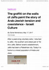 Research paper thumbnail of The graffiti on the walls of Jaffa paint the story of Arab-Jewish tension and coexistence -Israeli Culture