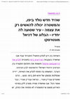 Research paper thumbnail of שהיד חדש נולד ביפו, והמשטרה יכולה להאשים רק את עצמה - עיר שסועה לה יחדיו - הבלוג של דניאל מונטרסקו