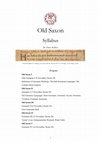 Research paper thumbnail of Old Saxon Syllabus