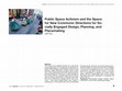 Public Space Activism and the Space for New Commons: Directions for Socially Engaged Design, Planning, and Placemaking Cover Page